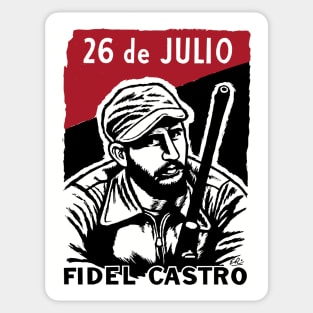 26 de Julio Fidel Castro - Cuban Revolution, Historical, Propaganda, Communist Sticker